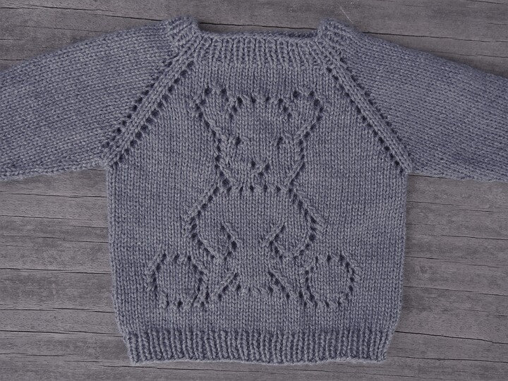 Teddy Kids Sweater Knitting Pattern
