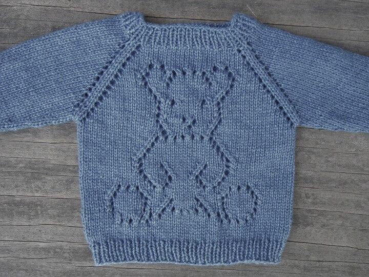 Teddy Kids Sweater Knitting Pattern