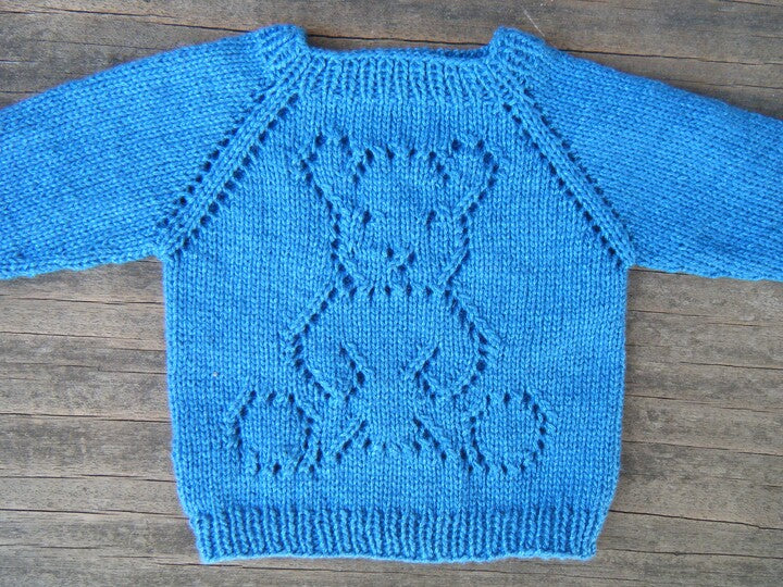 Teddy Kids Sweater Knitting Pattern