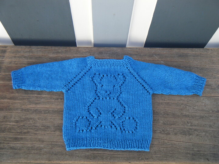 Teddy Kids Sweater Knitting Pattern