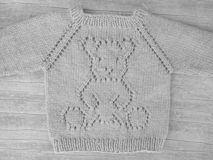 Teddy Kids Sweater Knitting Pattern