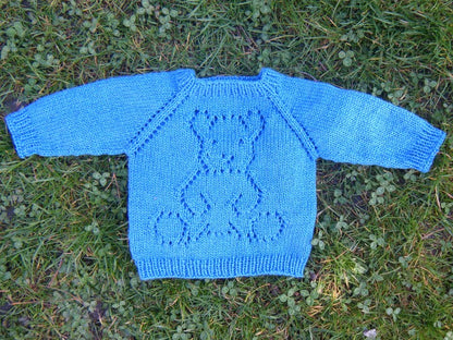 Teddy Kids Sweater Knitting Pattern