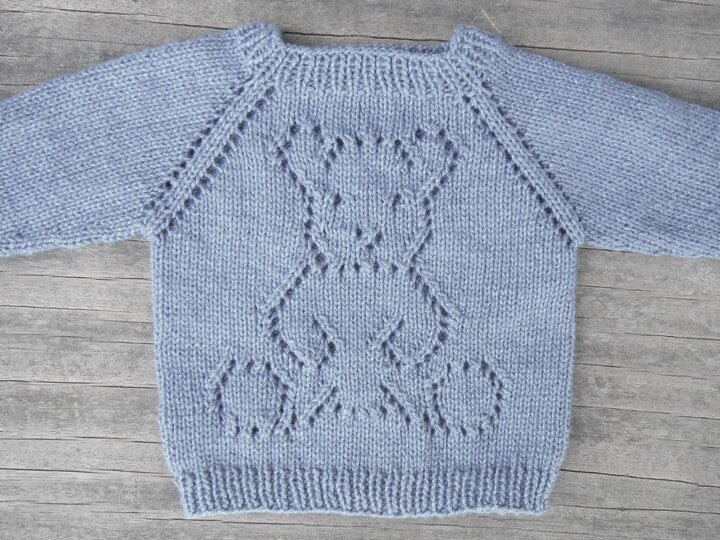 Teddy Kids Sweater Knitting Pattern