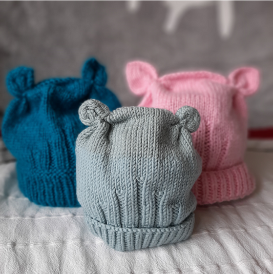 Bear Beanie Knitting Pattern