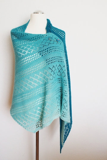 Reversible Lace Wrap Knitting Pattern