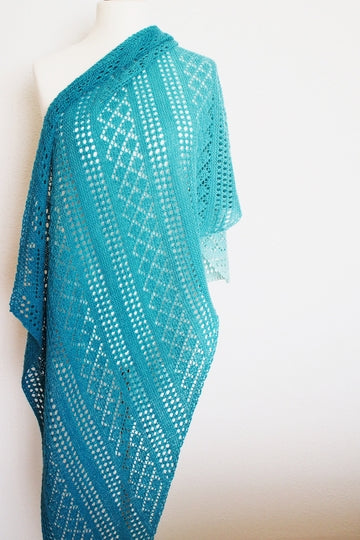 Reversible Lace Wrap Knitting Pattern