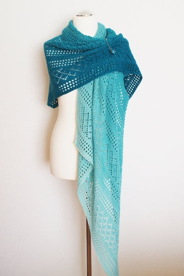 Reversible Lace Wrap Knitting Pattern