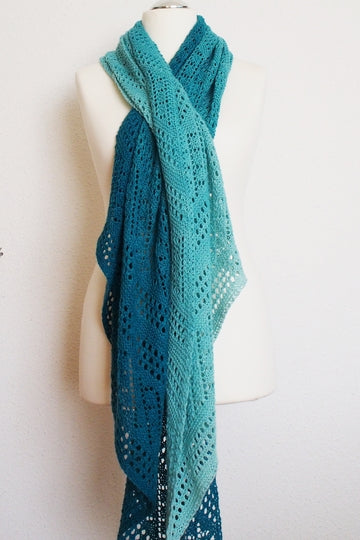 Reversible Lace Wrap Knitting Pattern
