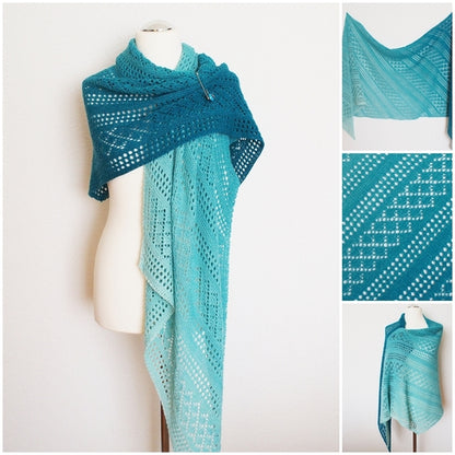 Reversible Lace Wrap Knitting Pattern
