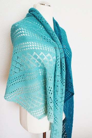 Reversible Lace Wrap Knitting Pattern