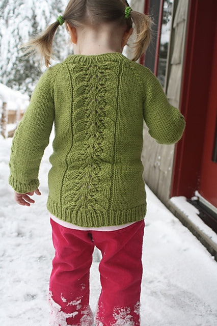 Kids Lace Sweater Knitting Pattern