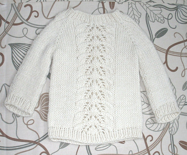 Kids Lace Sweater Knitting Pattern