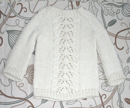 Kids Lace Sweater Knitting Pattern