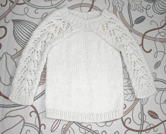 Kids Lace Sweater Knitting Pattern