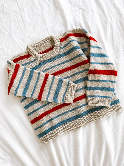 Kids Nordic Stripe Sweater Knitting Pattern photo 1