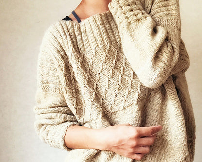 Ribbed Hem Sweater Knitting Pattern