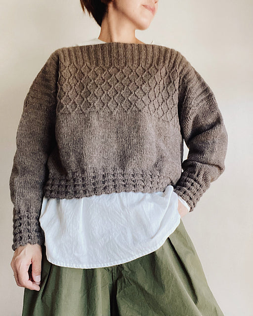 Ribbed Hem Sweater Knitting Pattern