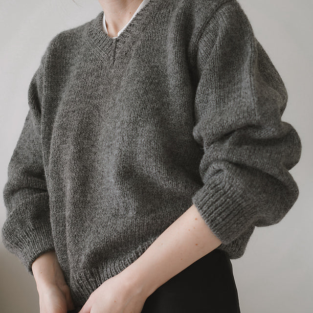Beginner V-Neck Sweater Knitting Pattern