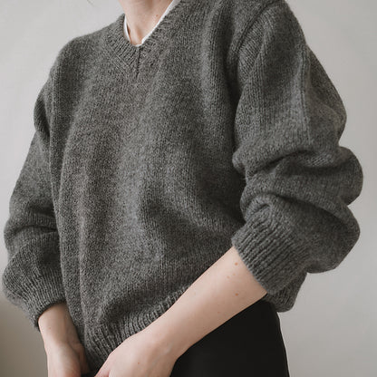 Beginner V-Neck Sweater Knitting Pattern