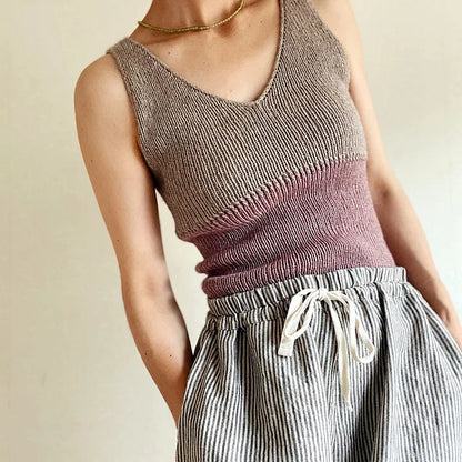 Ribbed Tank Top Knitting Pattern