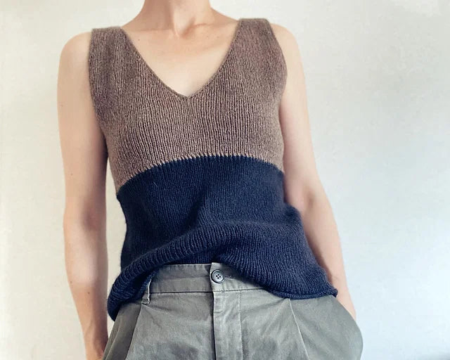 Ribbed Tank Top Knitting Pattern
