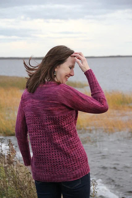 Lace Back Cardigan  Knitting Pattern
