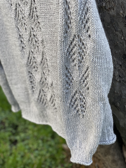 Tree Lace Raglan Knitting Pattern
