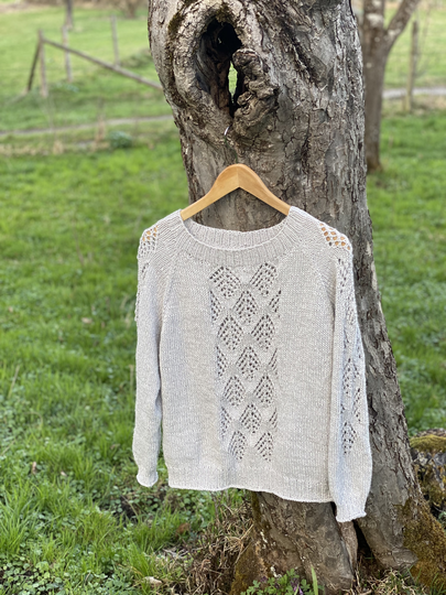 Tree Lace Raglan Knitting Pattern