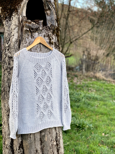 Tree Lace Raglan Knitting Pattern