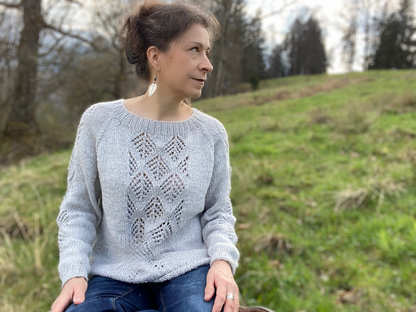 Tree Lace Raglan Knitting Pattern