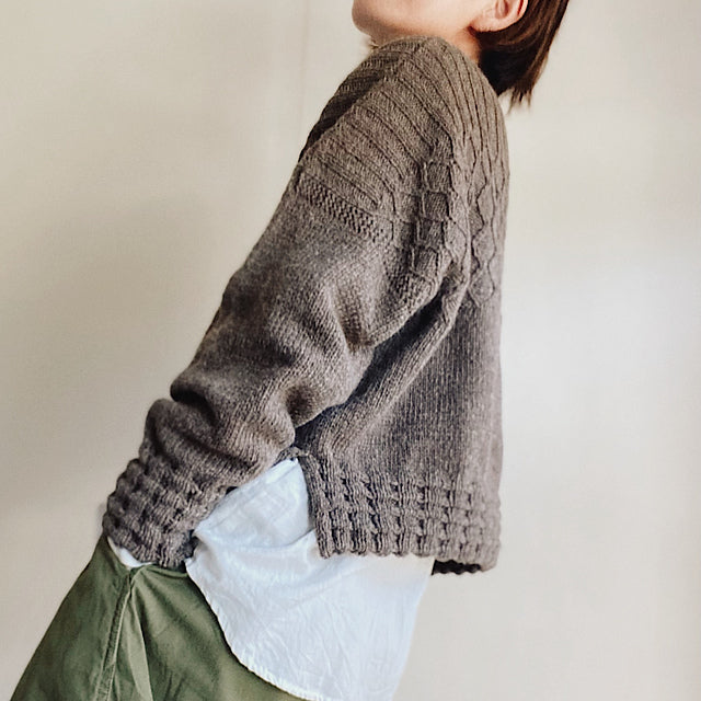 Ribbed Hem Sweater Knitting Pattern