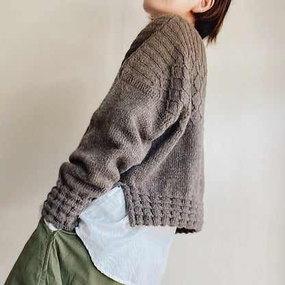 Ribbed Hem Sweater Knitting Pattern
