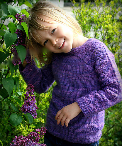Kids Lace Sweater Knitting Pattern