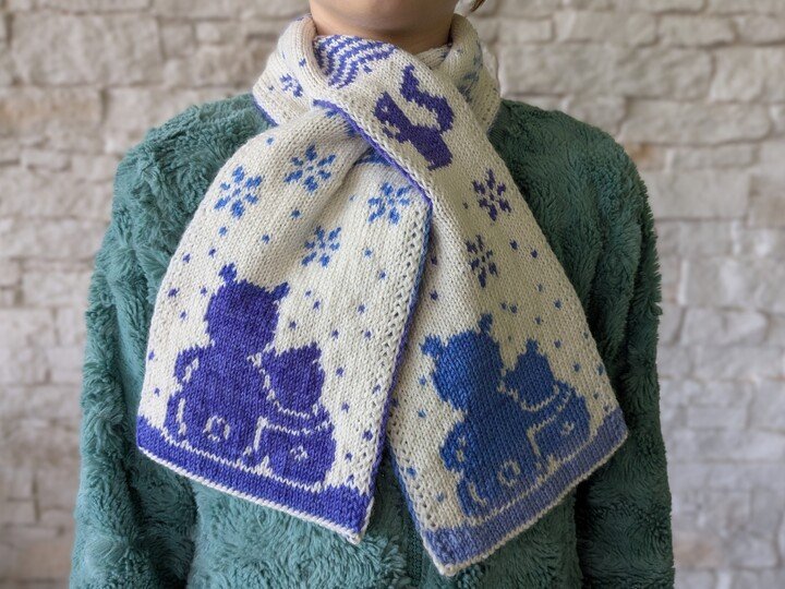 Reversible Winter Scarf Knitting Pattern