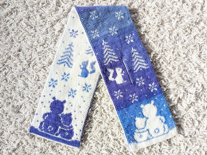 Reversible Winter Scarf Knitting Pattern