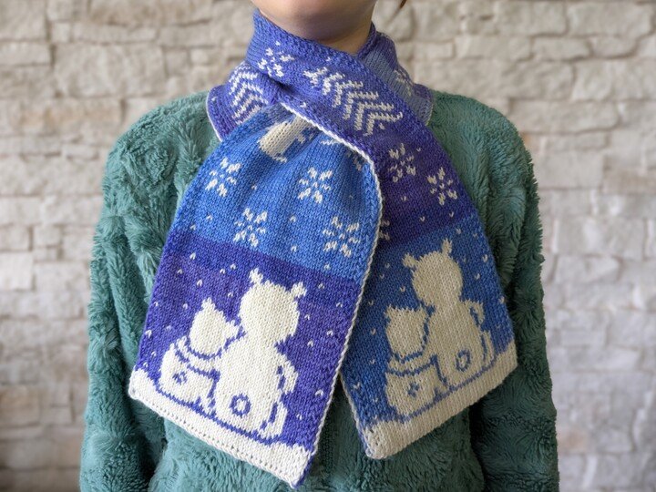 Reversible Winter Scarf Knitting Pattern
