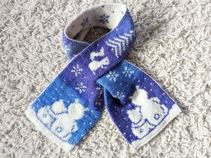 Reversible Winter Scarf Knitting Pattern