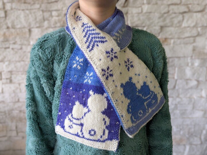 Reversible Winter Scarf Knitting Pattern