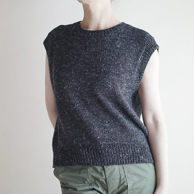 Round Neck Vest Knitting Pattern