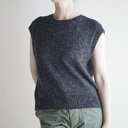 Round Neck Vest Knitting Pattern