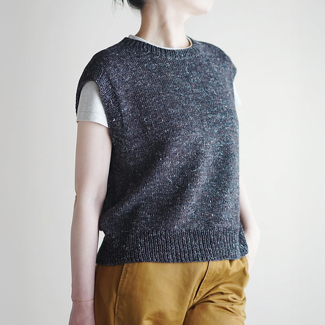 Round Neck Vest Knitting Pattern