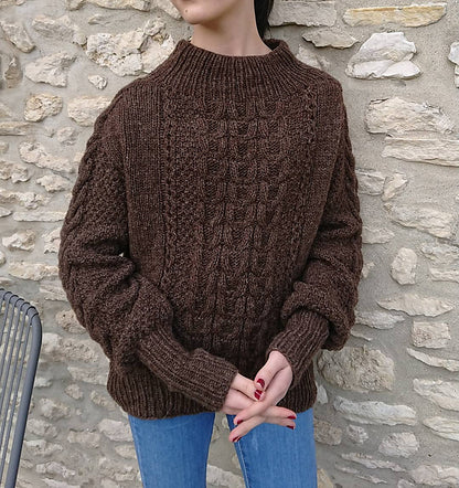 Classic Cable Sweater Knitting Pattern