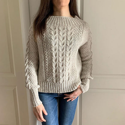 Classic Cable Sweater Knitting Pattern