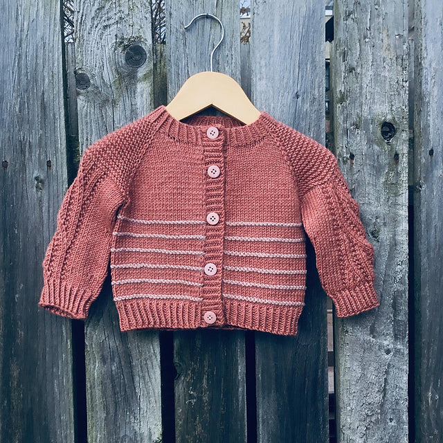 Striped Baby Cardigan Knitting Pattern