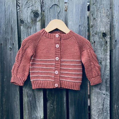 Striped Baby Cardigan Knitting Pattern