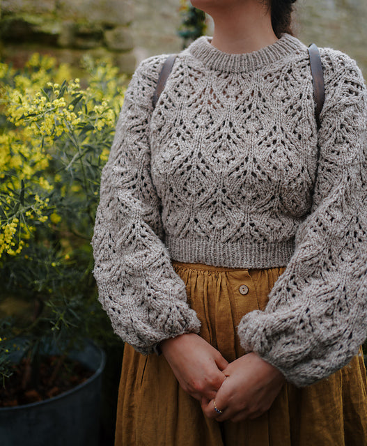Chunky Lace Sweater Knitting Pattern
