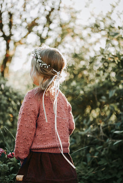Wildflower children's cardigan with raised floral texture